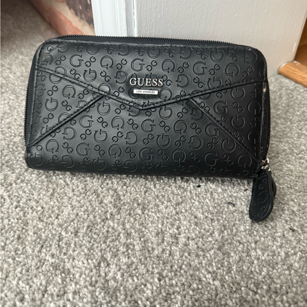 Guess Embossed Black Wallet